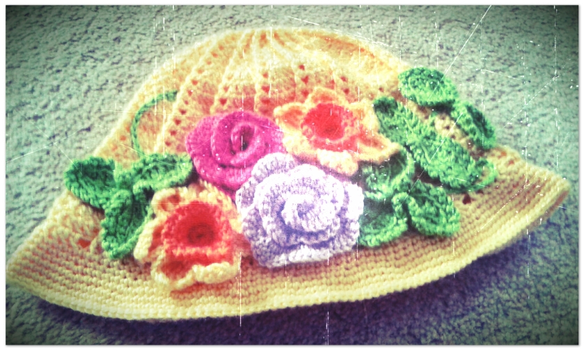 Finished Spring-Time-Themed Spiral Cloche Hat