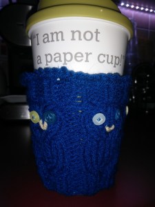 Cable Owl Coffee Cozy