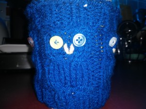Cable Owl Coffee Cozy